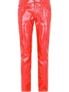 DOLCE & GABBANA STRAIGHT-LEG LEATHER-LOOK TROUSERS