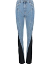 MUGLER SPIRAL HIGH-RISE SLIM JEANS