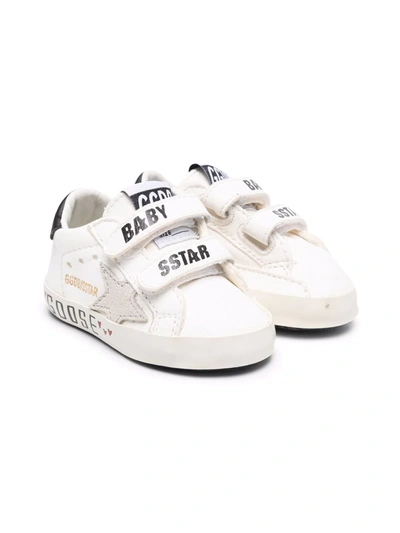 Golden Goose Babies' Superstar Double Strap Sneakers In 白色