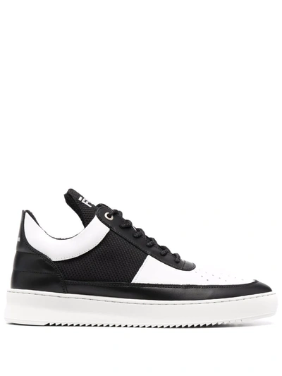 Filling Pieces Two-tone Panelled Trainers In Black
