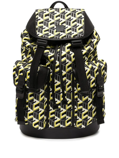 Mcm Cubic Monogram Medium Backpack In Yellow