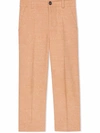 GUCCI EMBROIDERED GG STRAIGHT TROUSERS