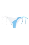 L*space Dani Classic Bikini Bottoms In Cornflower/ White