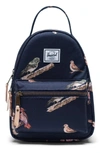 Herschel Supply Co . Mini Nova Backpack In Peacoat Birds