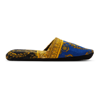 VERSACE BLUE & GOLD I LOVE BAROCCO SLIPPERS