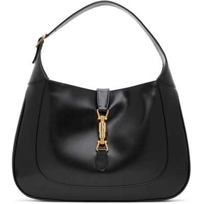 Gucci Jackie 1961 Medium Leather Shoulder Bag In 1000 Black