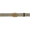 Gucci Reversible Black & Brown Gg Marmont Belt In Beige