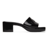 GUCCI BLACK RUBBER SLIDE SANDALS