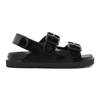 Gucci 35mm Isla Rubber Sandals W/ Double G In Black
