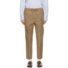 Gucci Gg Cotton Blend Canvas Jogging Pants In 2580 Camel/ebony