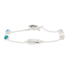 Gucci Gg Marmont Flower Sterling Silver Bracelet In 8164 0701/pink