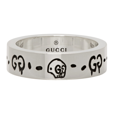 GUCCI SILVER G GHOST RING