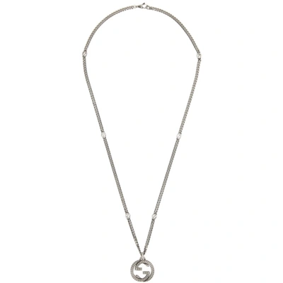 Gucci Interlocking Gg Sterling Silver Necklace