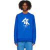 Ader Error Logo-print Long-sleeve Sweatshirt In Blue