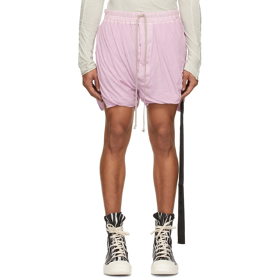 Rick Owens Drkshdw Pink Phleg Boxer Shorts In 83 Dirty Pink