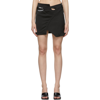 Heliot Emil Black Asymetric Mini Skirt In Blk01 Black