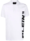 Philipp Plein Logo Short-sleeve Polo Shirt In Weiss