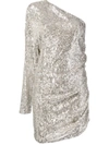 In The Mood For Love Alexandra Asymmetric Dress In Silber