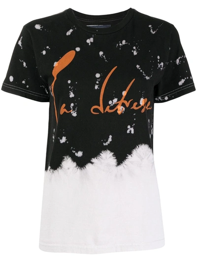 La Detresse Logo-print Cotton T-shirt In Schwarz