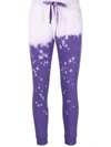 La Detresse Crush Acid-wash Trackpants In Violett