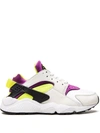 Nike Air Huarache Sneakers Dh4439-101 In White,magenta,black,neon Yellow