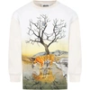 MOLO IVORY T-SHIRT FOR BOY WITH TIGER,1S22A406 7621