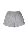 Golden Goose Grey Grey Embroidered Logo Shorts In Medium Greymelange Gold