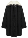 Givenchy Cotton Down Jacket With Shearling Collar In Black