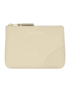Comme Des Garçons Xsmall Classic Leather Pouch In Off White