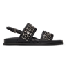 Alaïa Bicolor Chain Sporty Slingback Sandals In 999 Black