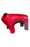 Pet Life Dog Helios ® Blizzard Full-bodied Adjustable And 3m Reflective Dog Jacket In Cola Red