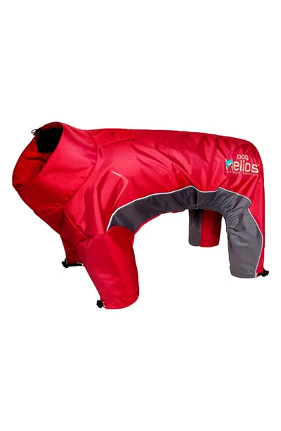 Pet Life Dog Helios ® Blizzard Full-bodied Adjustable And 3m Reflective Dog Jacket In Cola Red