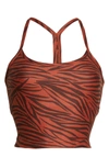 Beyond Yoga Spacedye Printed Slim Racerback Cropped Tank Top In Orange Jasper Tiger