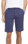 Ag Griffin Geo Print Flat Front Shorts In Jordan Bright Indigo