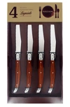 French Home Laguiole Steak Knife In Dark Brown
