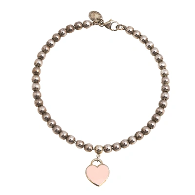 Rose Gold Tiffany Bead Bracelet Silver Pre-owned Tiffany Co Return