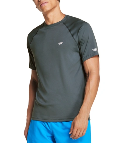 Speedo Men's Quick-dry Upf 50+ Rash Guard In Monument