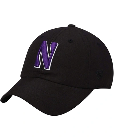 Top Of The World Men's Black Northwestern Wildcats Primary Logo Staple Adjustable Hat
