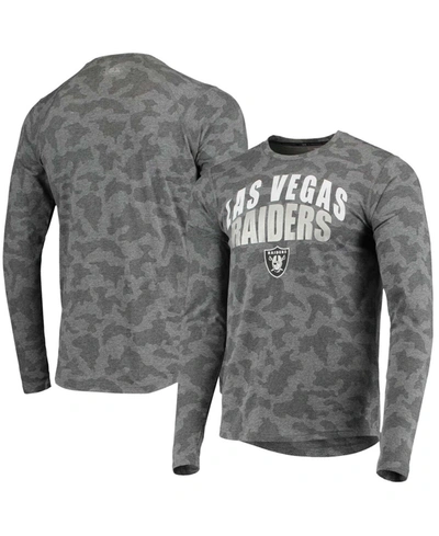 Msx By Michael Strahan Men's Black Las Vegas Raiders Camo Performance Long Sleeve T-shirt