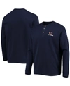 Dunbrooke Men's  Navy Chicago Bears Logo Maverick Thermal Henley Long Sleeve T-shirt In Navy