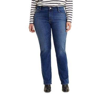 Levi's Trendy Plus Size Classic Straight-leg Jeans In Lapis Dark
