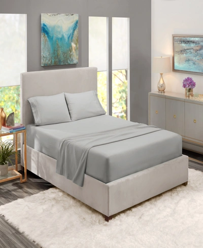 Nestl Bedding Premier Collection Deep Pocket 4 Piece Bed Sheet Set, Full In Silver Light Gray