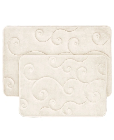 Baldwin Home 2 Piece Memory Foam Bath Mat Set Bedding In Ivory