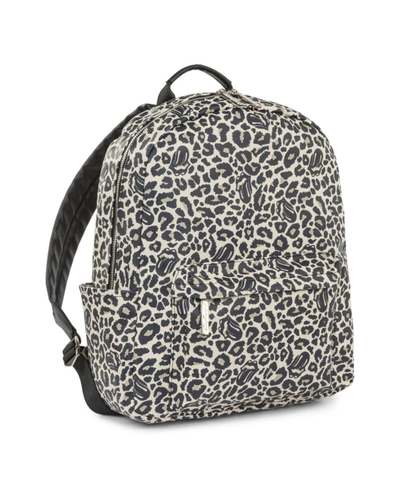 Rolling Stones The Cult Collection Soft Saffiano Backpack With Top Zippered Main Opening In Cheetah Print