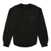 Ader Error Black Stitched Logo Crewneck Sweater In Black