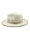 NICK FOUQUET CLASSIC FEDORA HAT BONE,A33C1987-8A8E-CC5B-0D58-FF96049DE68B