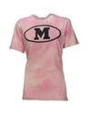 M Missoni Pink Jersey T-shirt With Logo Print In Pink