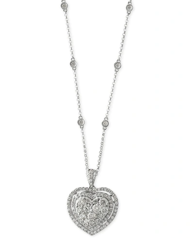 Effy Collection Bouquet By Effy Diamond Heart Pendant Necklace (1-1/8 Ct. T.w.) In 14k White Gold Or 14k Rose Gold