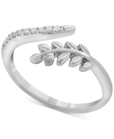 Macy's Diamond Vine Ring (1/10 Ct. T.w.) In Sterling Silver