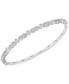 Wrapped Diamond Bangle Bracelet (1/2 Ct. T.w.), In Sterling Silver, 14k Gold-plated Sterling Silver Or 14k R In Sterling Silver